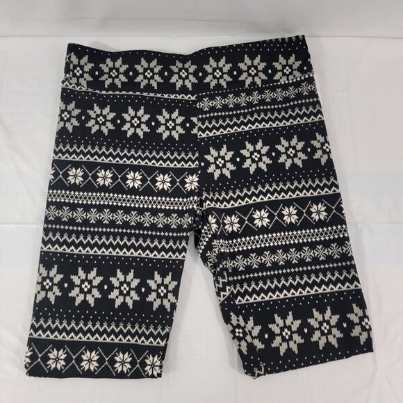 Time & Tru Fair Isle Snowflake Graphic Velour Ankle Leggings – Size Medium NWT - Picture 10 of 13